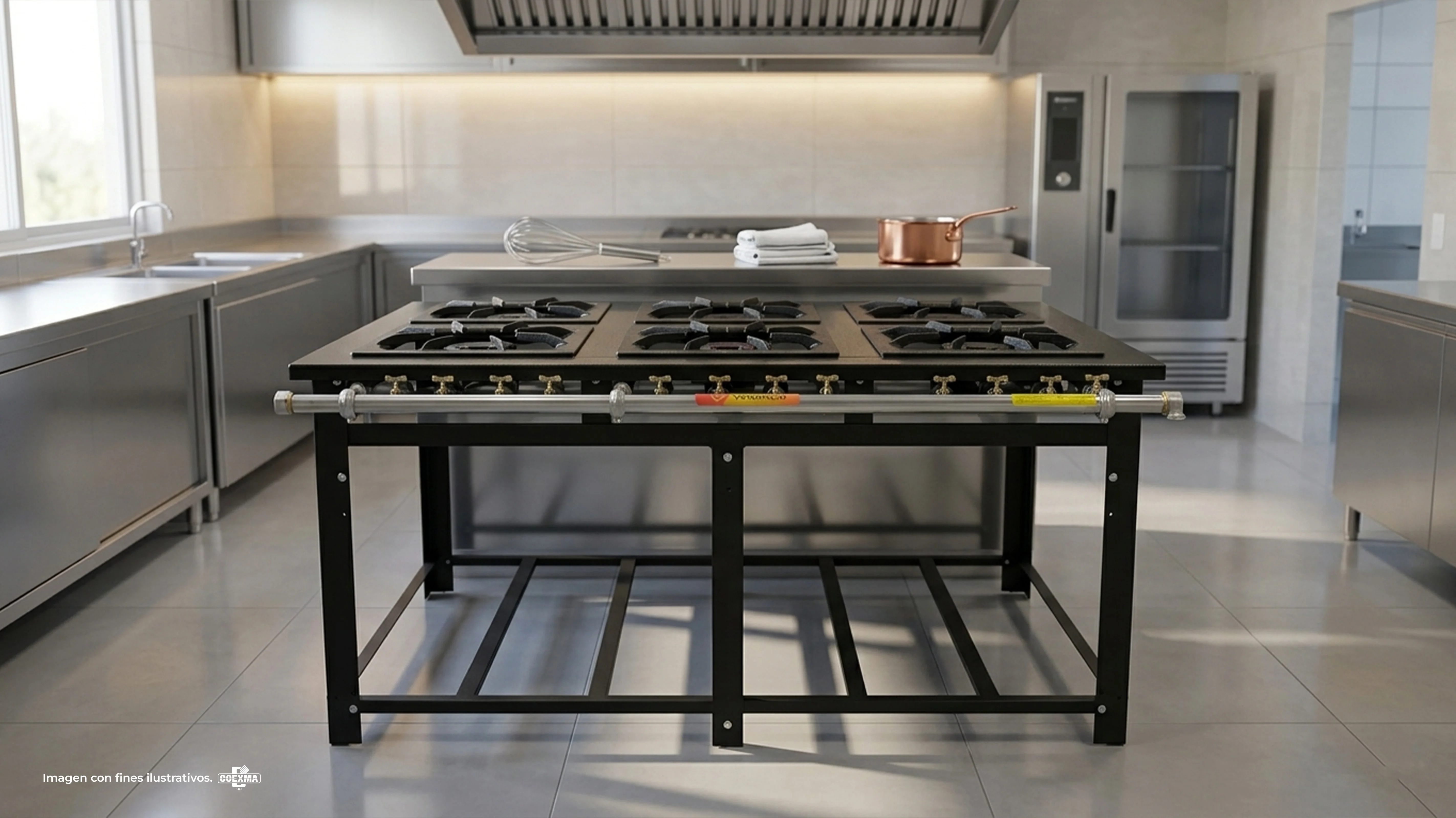 Cocina 40X40 6 Quemador con Espacio Horno | M6ED6