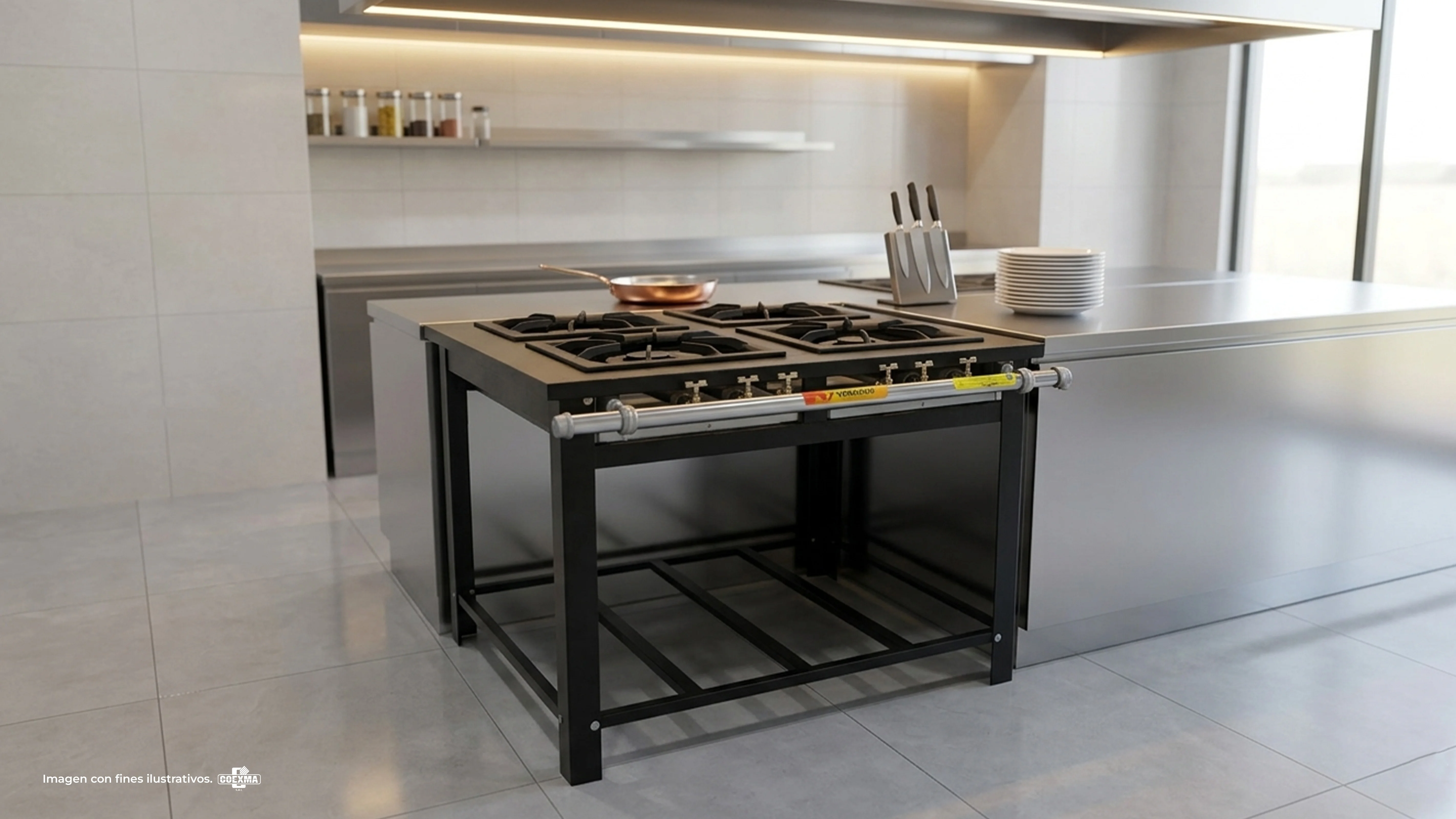 Cocina a Gas Industrial M4ED4