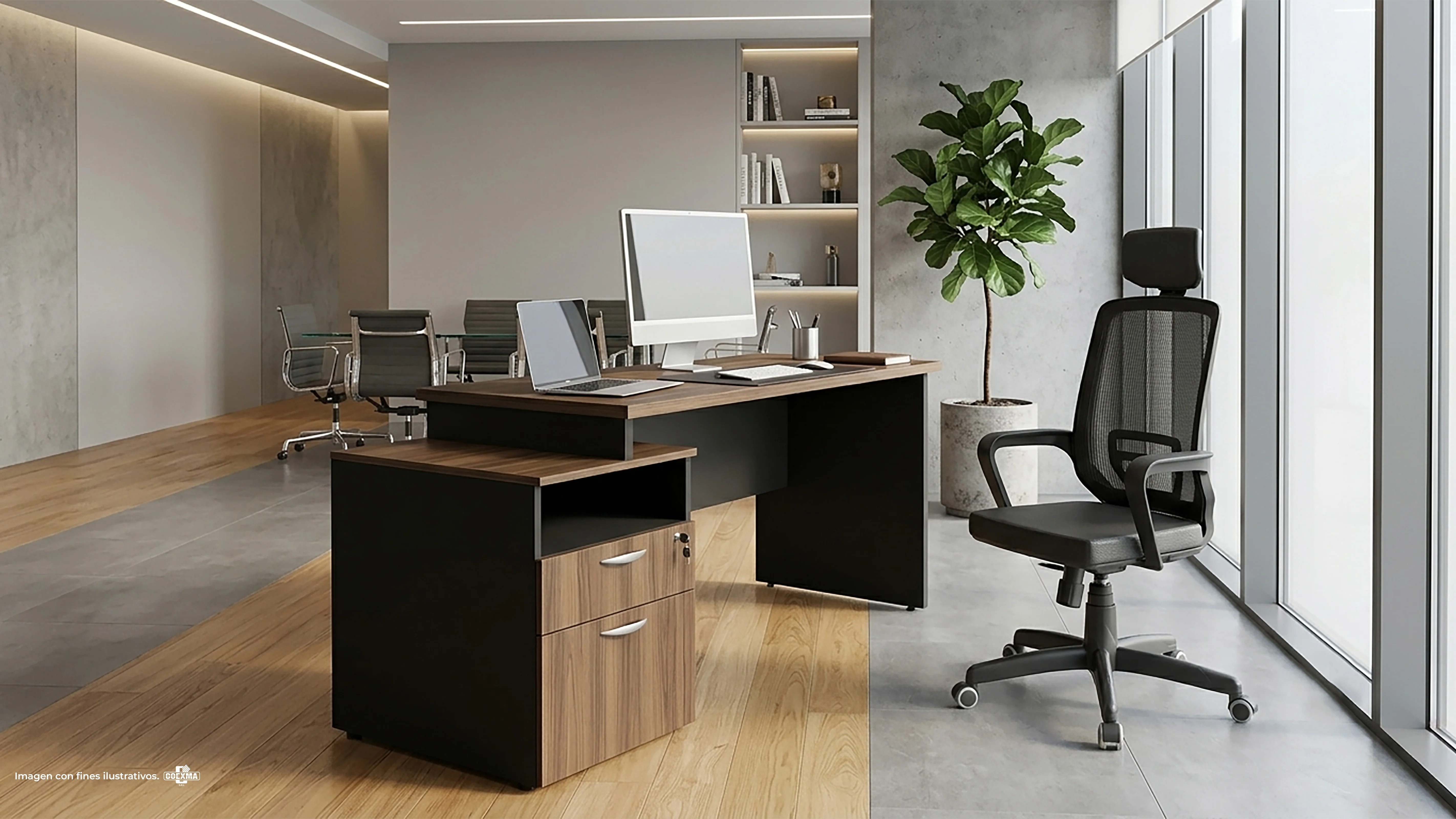 Mesa Recta 2 Cajones COE1570