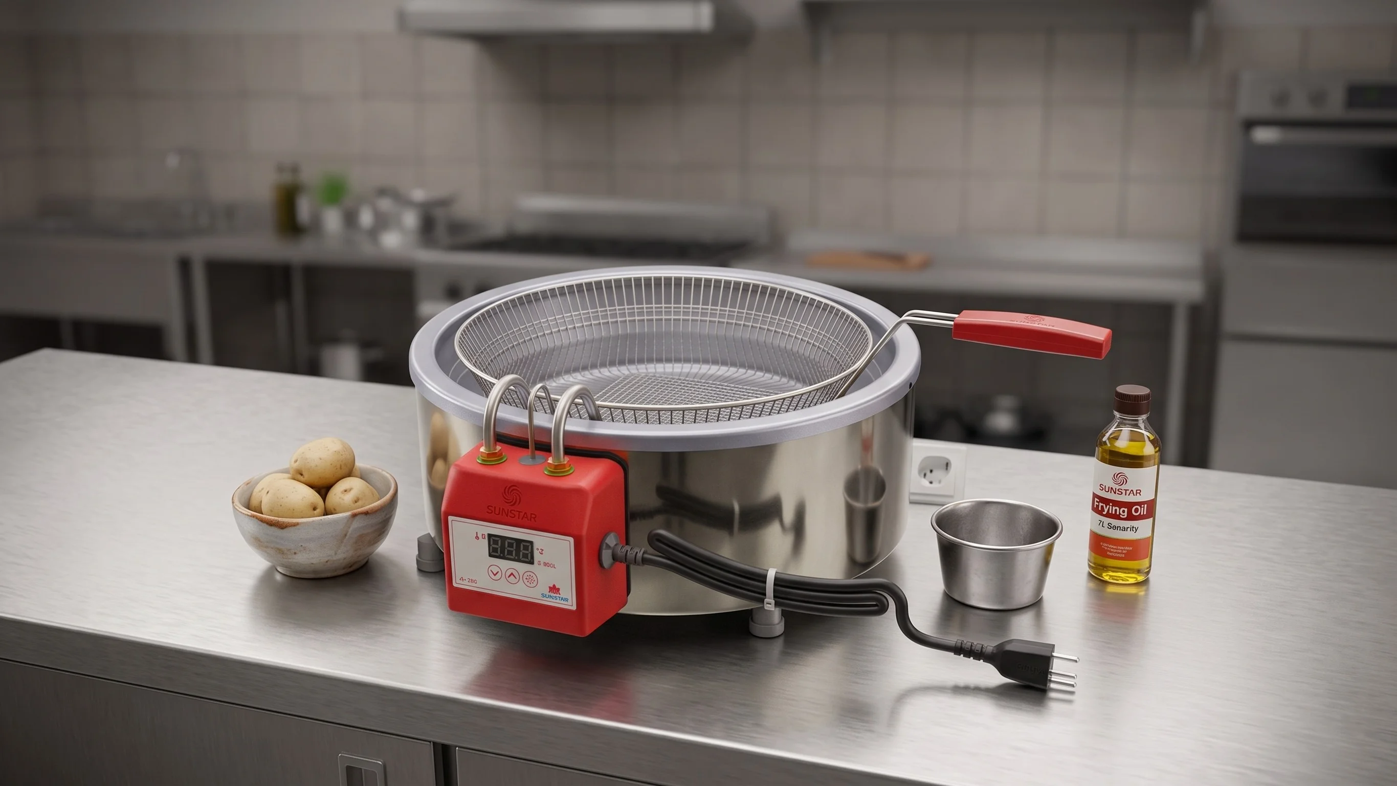 Freidora Eléctrica PR-70E Aceite Mesa 7 Lts 220V