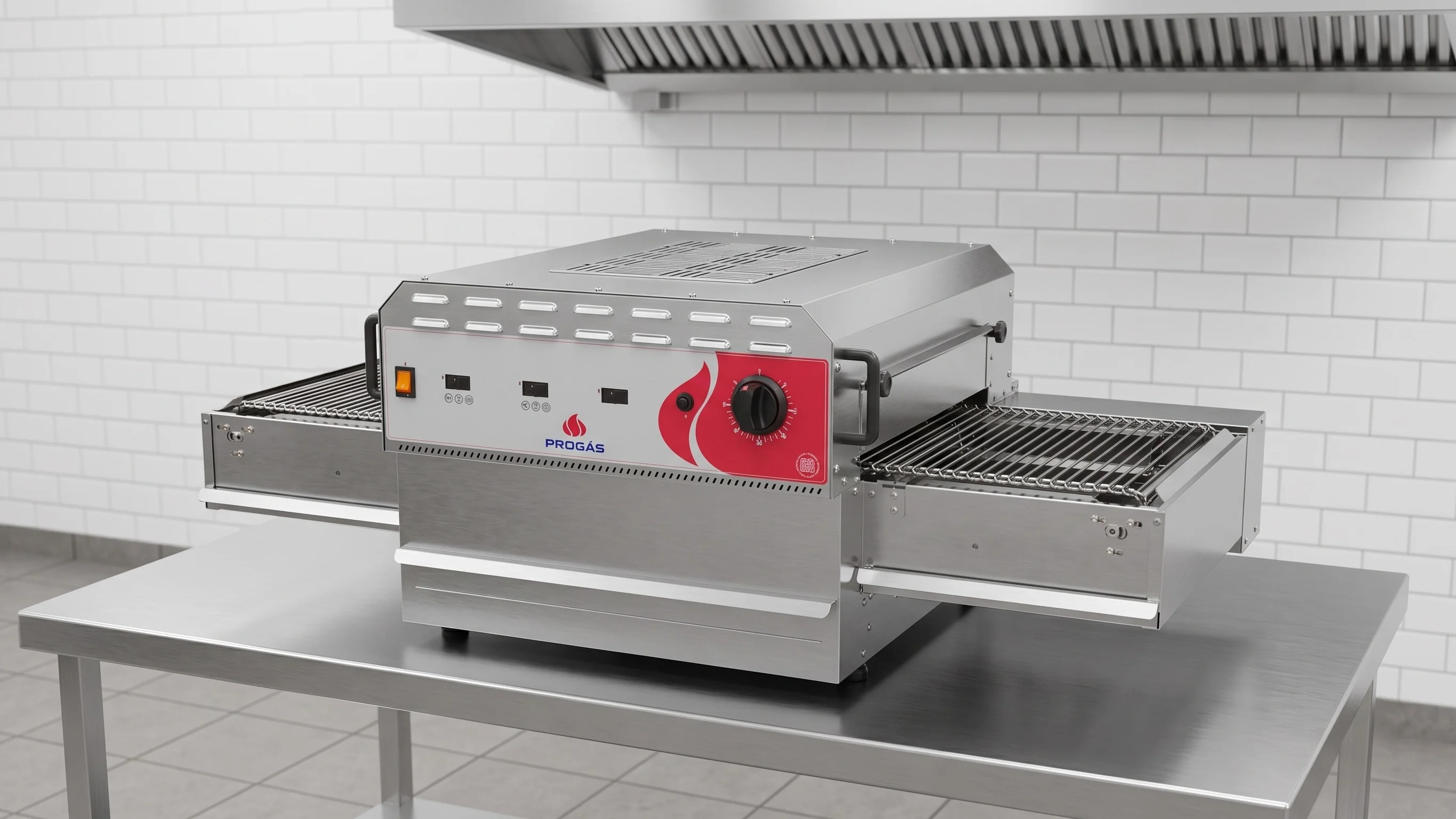 Horno Eléctrico PRFE-400 con Estera para Pizza 380V
