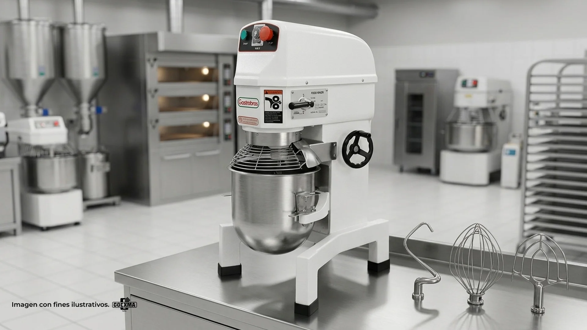 BATIDORA DE ALIMENTOS GBAP-40. 40 LTS . TIMER. 220V.3VEL