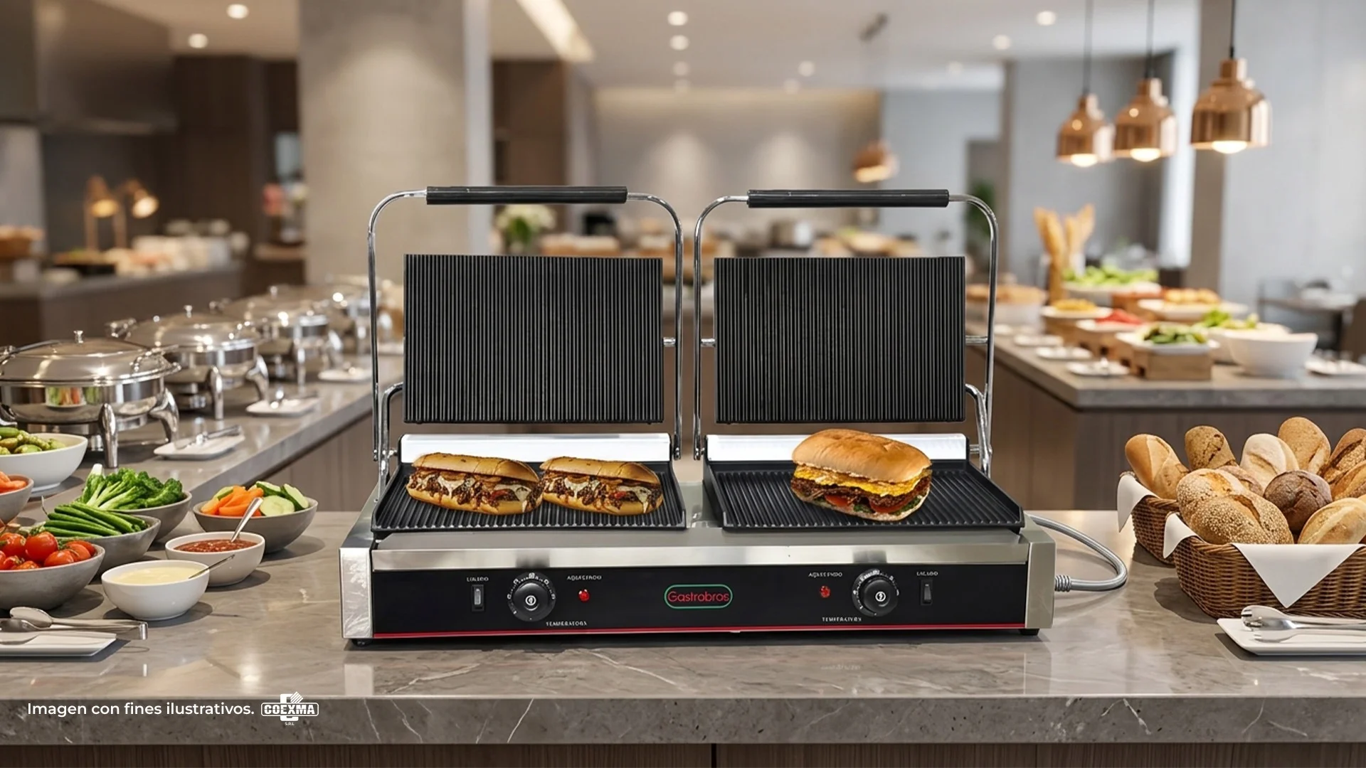 Sandwichera Eléctrica 2 Tapas GSE-813E