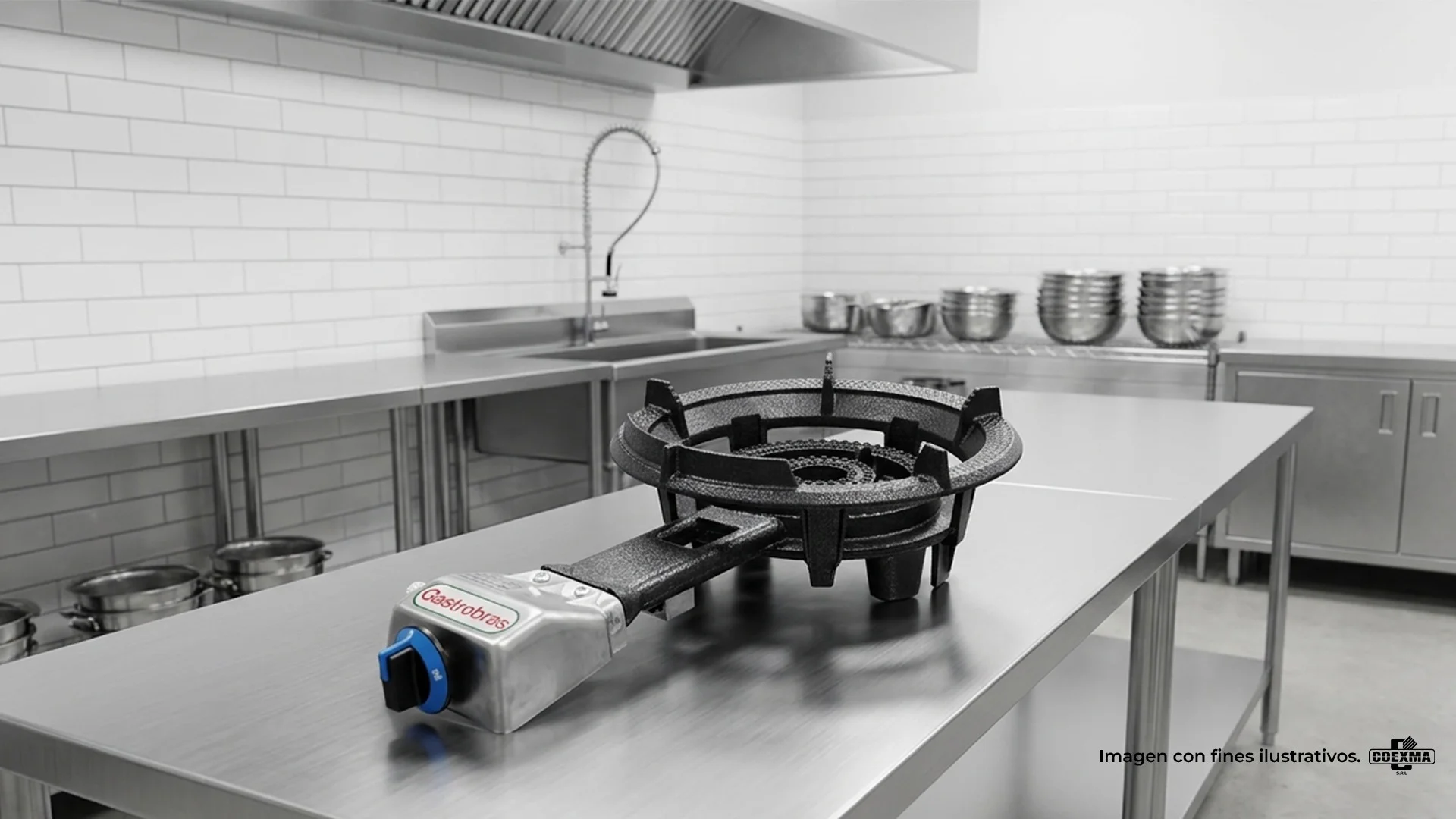Cocina de Mesa Industrial 1 Quemador Doble Modelo 31