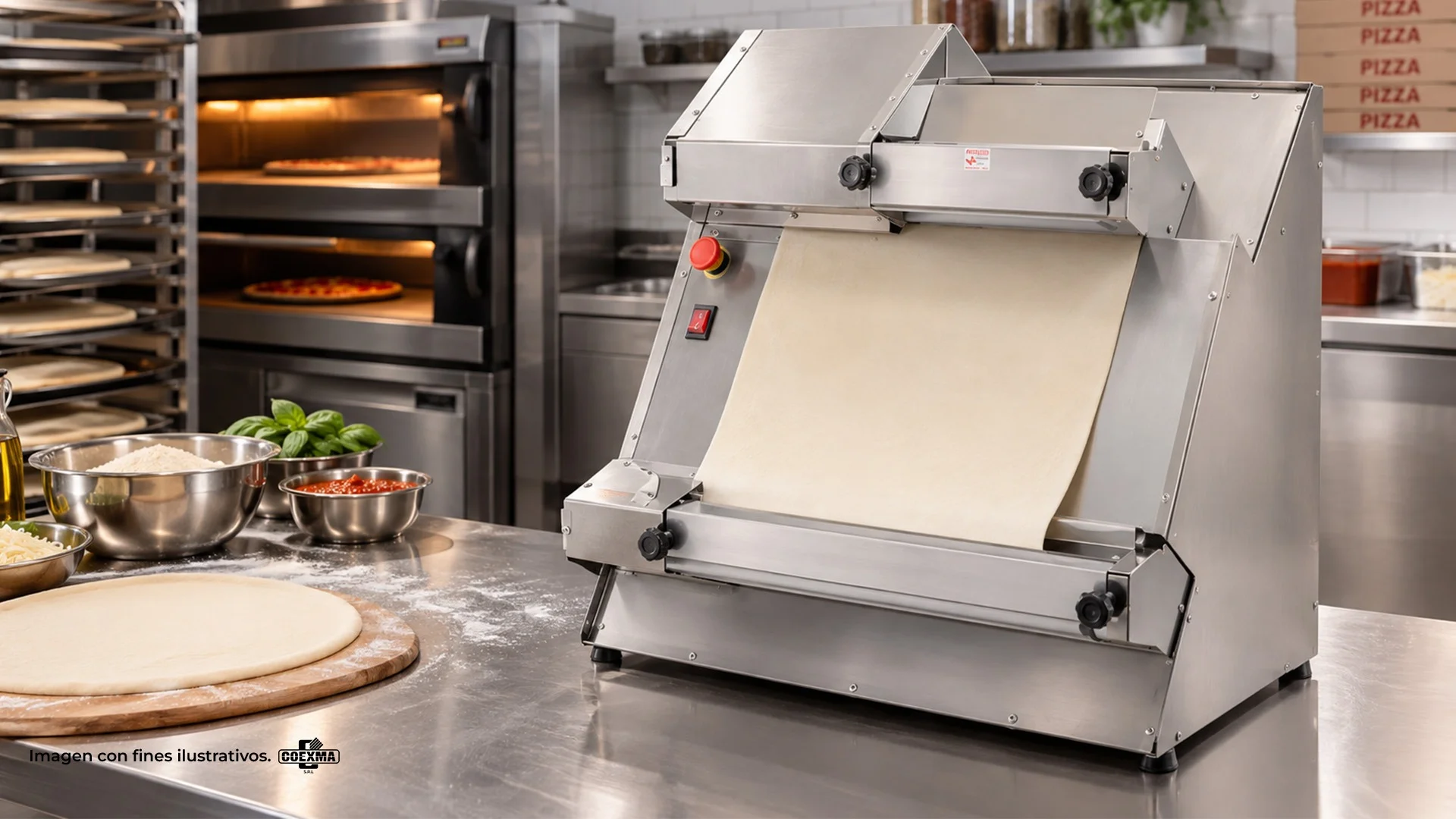 Cilindro Laminador para Masas de Pizza Modelo 5542