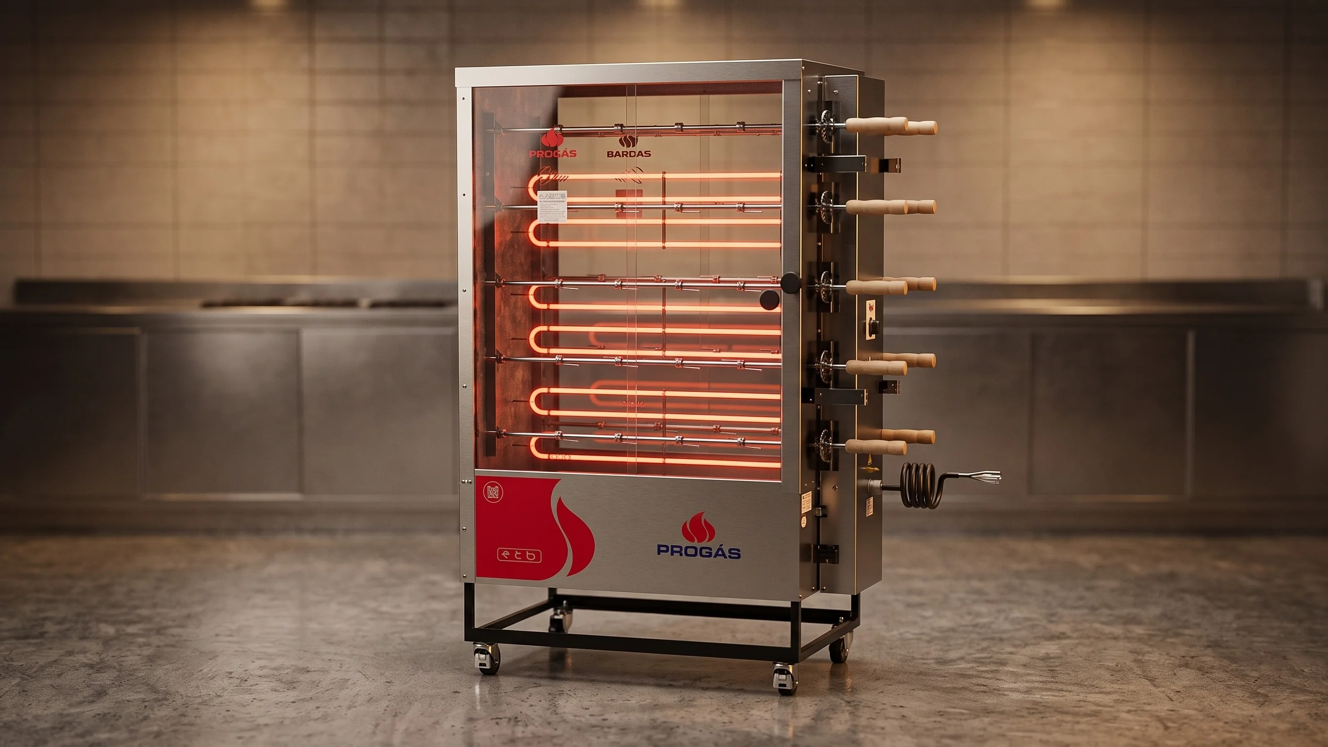 Spiedo Eléctrico Dúo Cocción a Gas PR-6100 Rotativo 220V