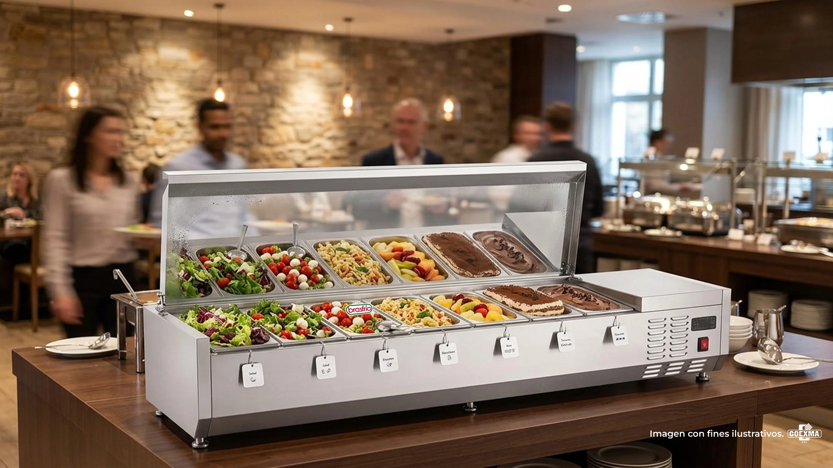 Buffet Refrigerado de Mesa Vidrio BBMR-1200V