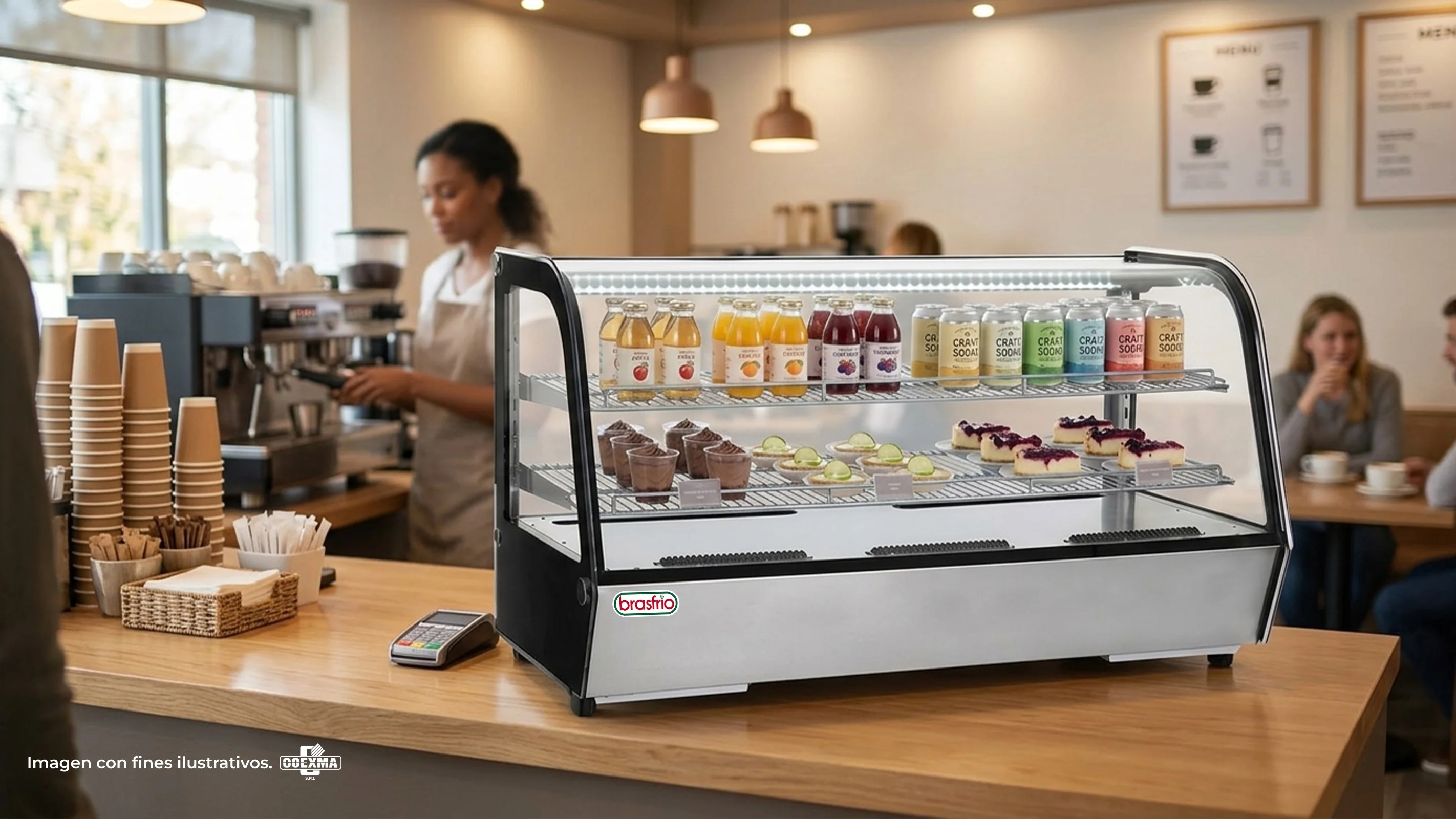 Vitrina de Mesa Vidrio Curvo BVMR-200C