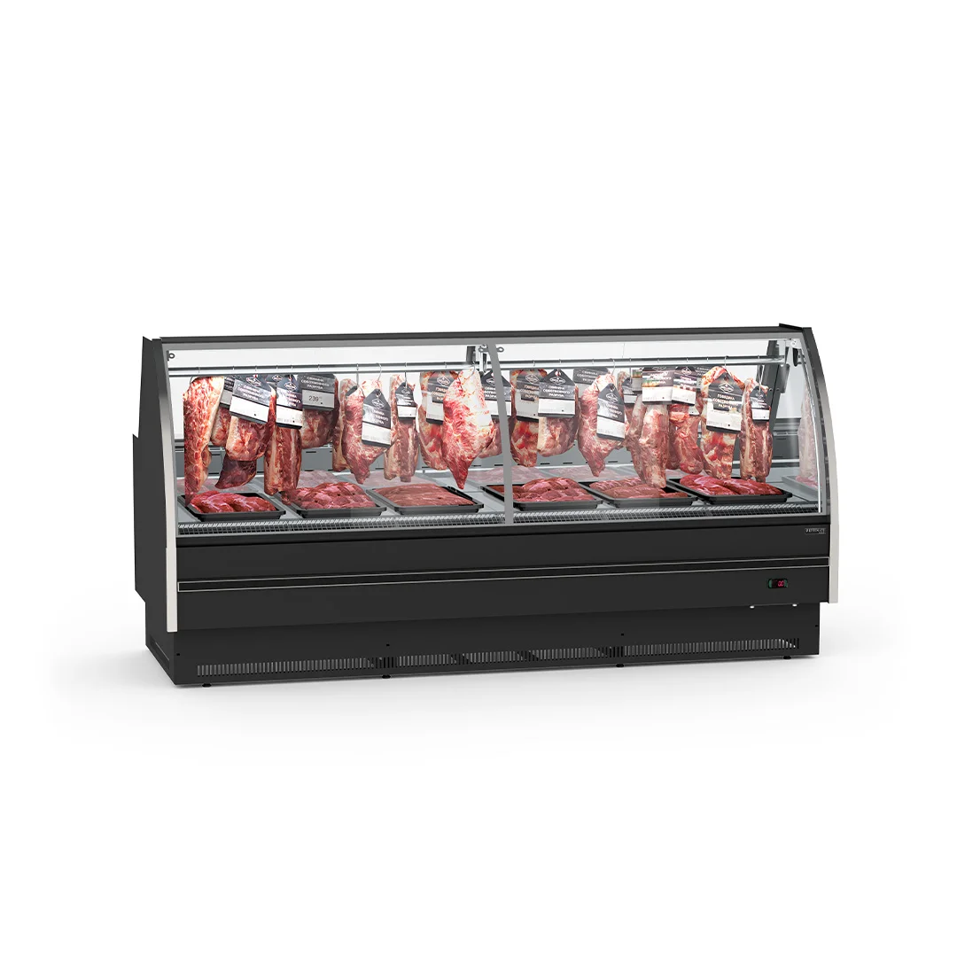 Vitrina Premium Carnicería Vidro Curvo Ganchera - EAPRVCG1875 - Imagen 2