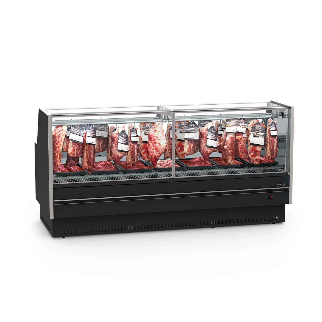 Vitrina Premium Carnicería Vidro Reto Ganchera Doble - EAPRVRG2500 - Imagen 2