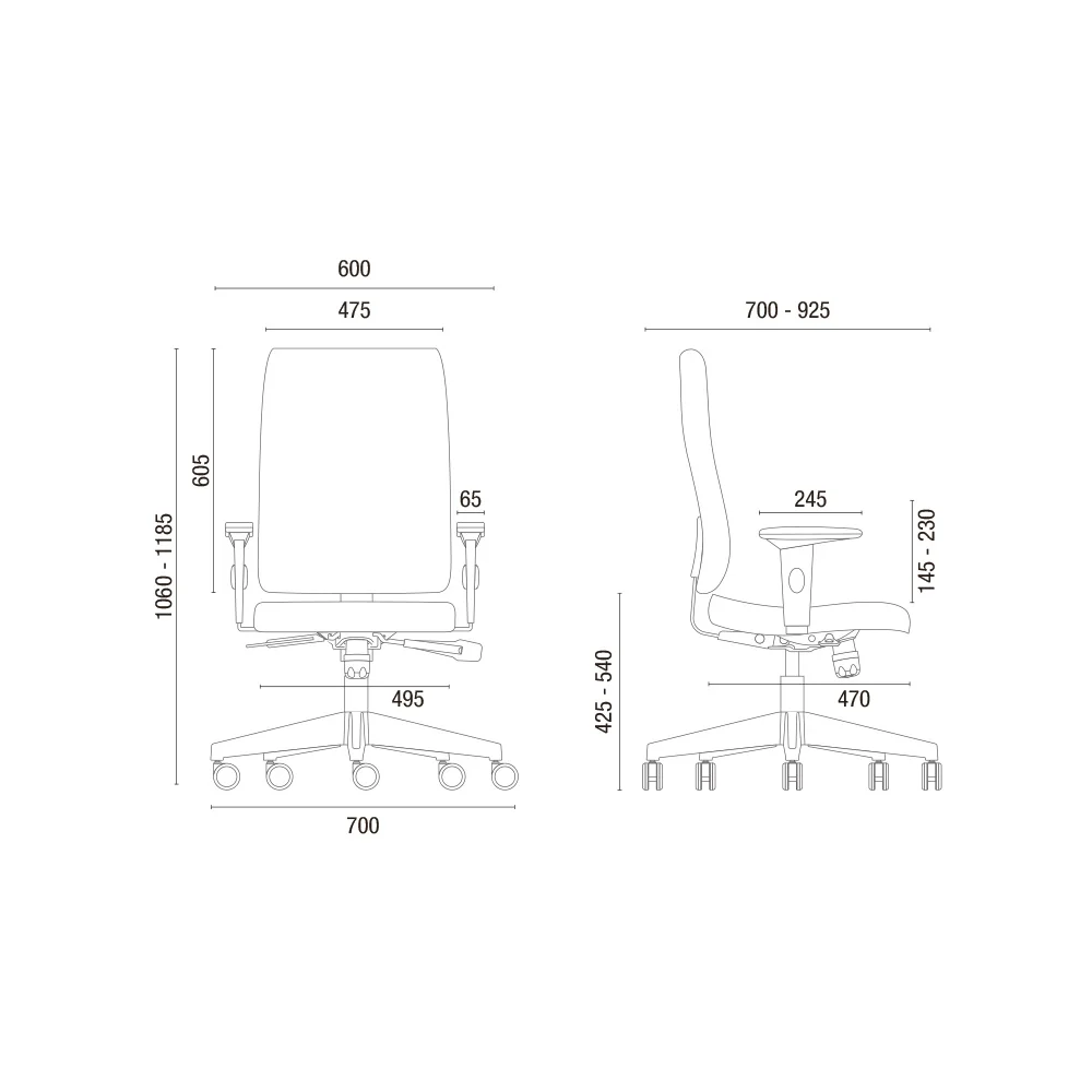 Silla Presidente Giratoria Slim 18001 - Imagen 2