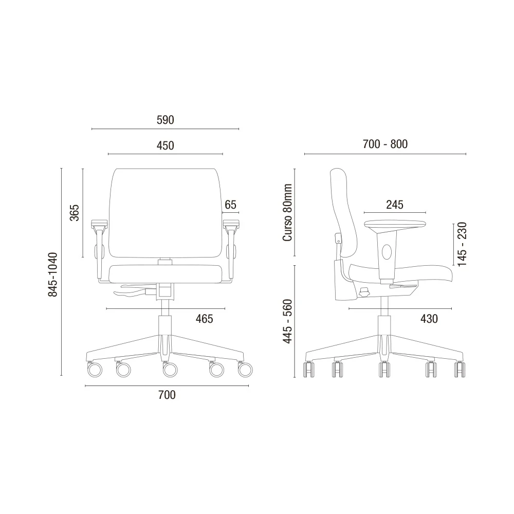 Silla Ejecutiva Giratoria Slim 18004 SRE - Imagen 2