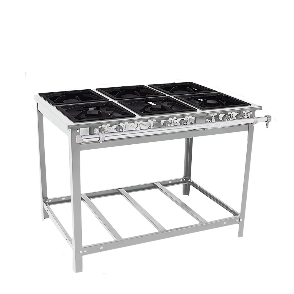 Cocina a Gas Industrial Extra 6 Quemadores Acero Inox EI6 - Imagen 2