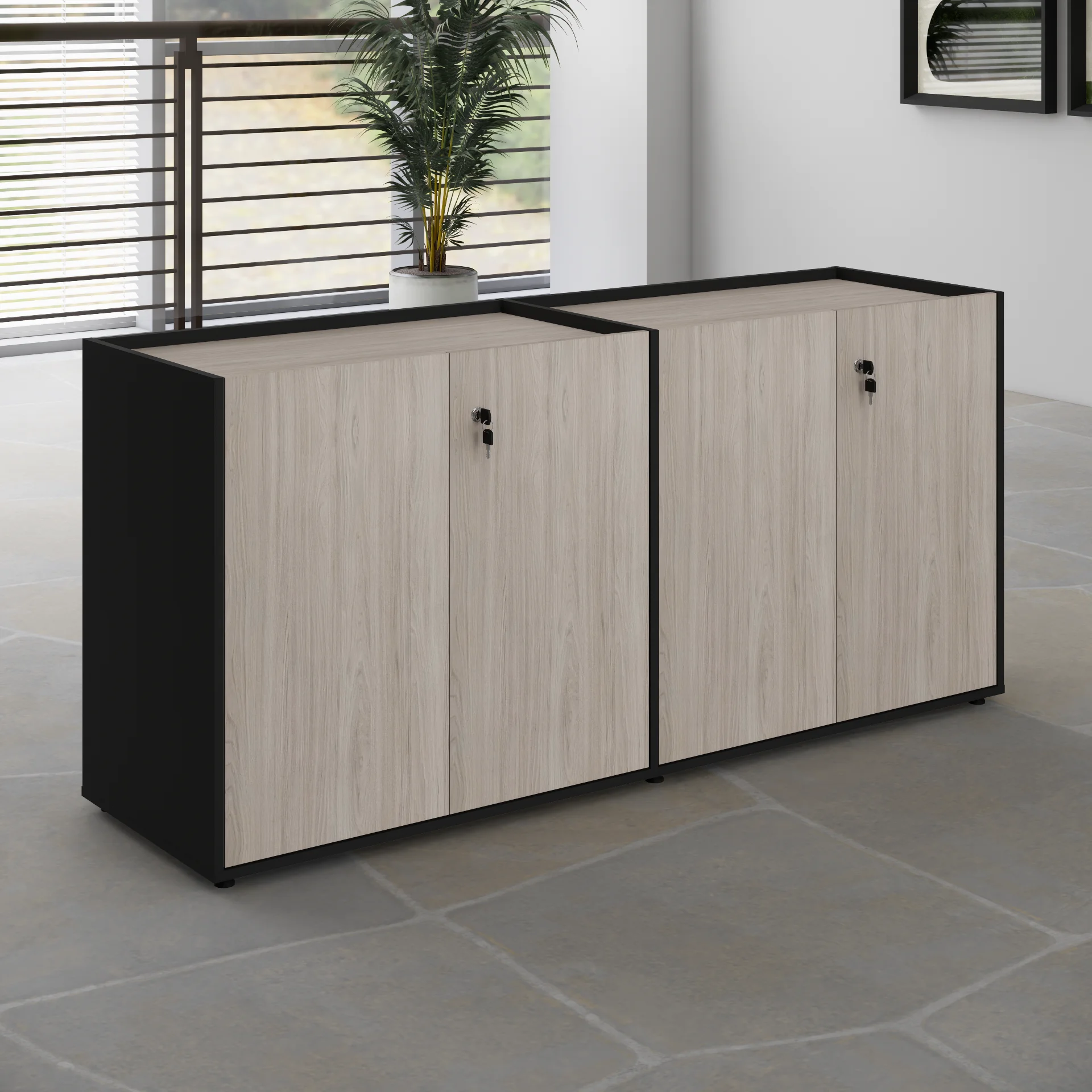 Armario Bajo Doble 4 Puertas Tapa Embutida VRA1574 - Imagen 4