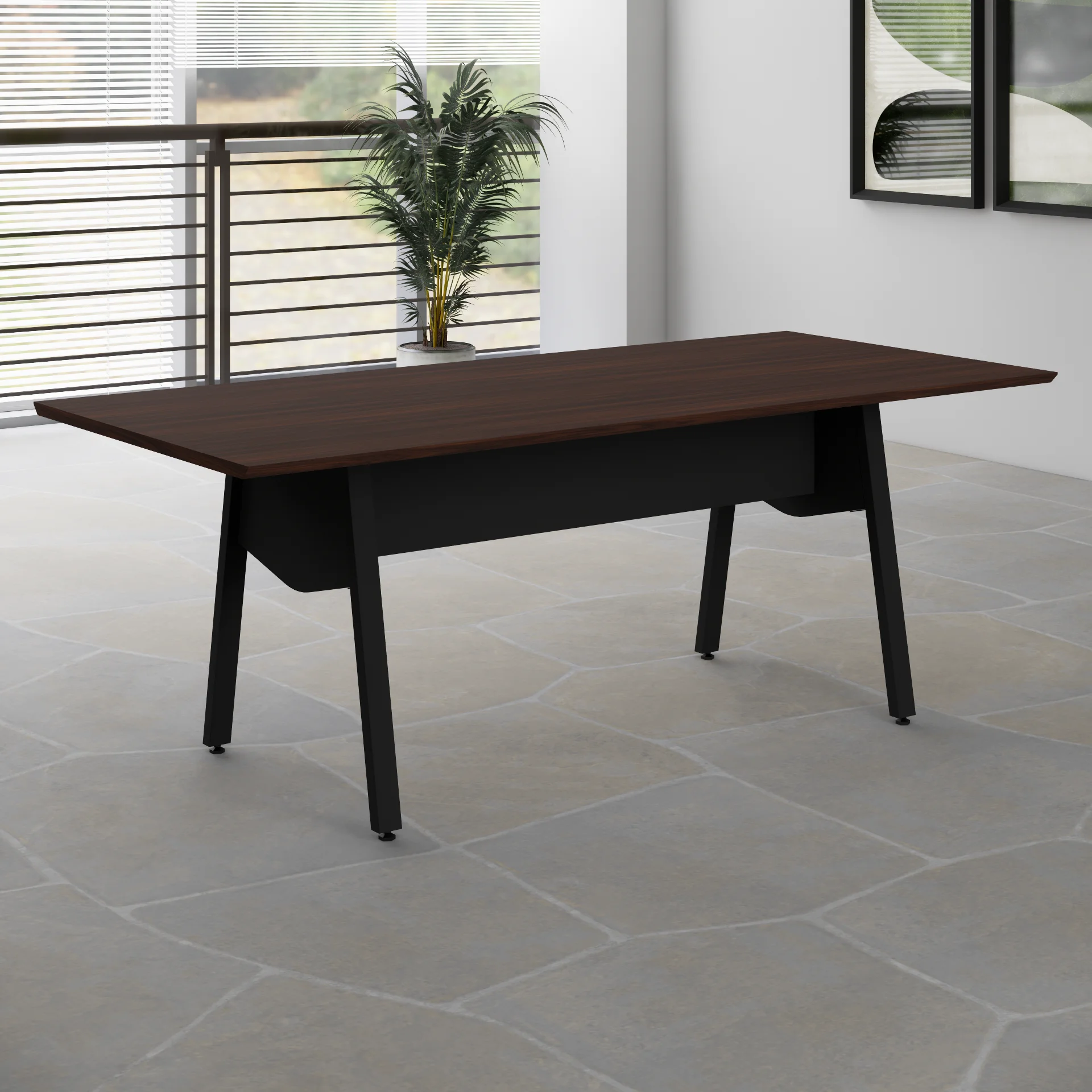 Mesa de Reunión Rectangular Pata Caballete VRA2090 - Imagen 6