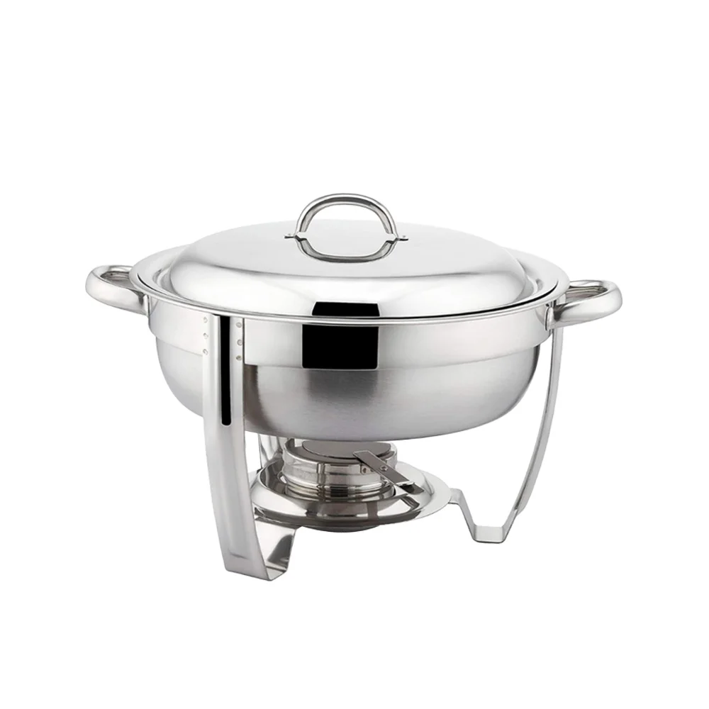 Calentador Rechaud para Buffet Circular 5.5 Litros Tapa Inoxidable - Imagen 2