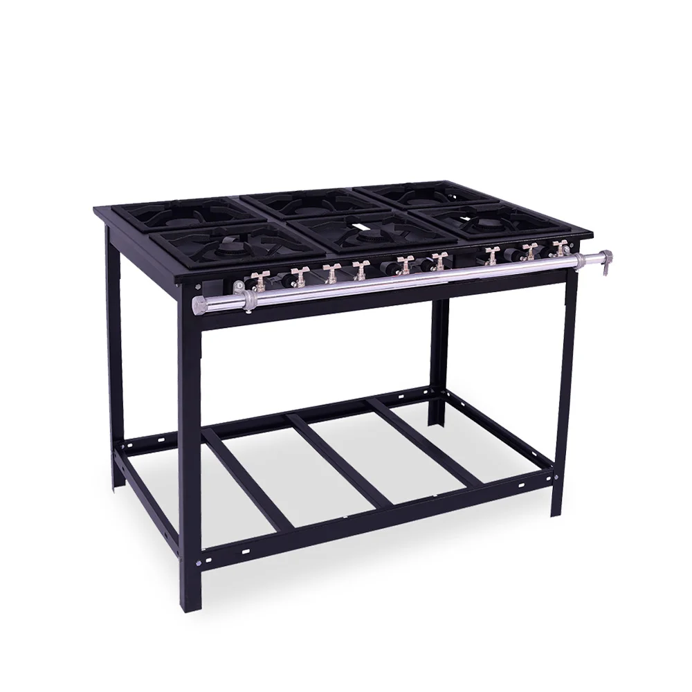 Cocina a Gas Industrial 6 Quemadores con Espacio /E6E / 3QS / 3QD - Imagen 2